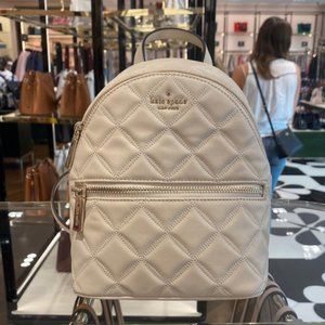 NATALIA Mini Convertible Quilted Backpack Leather